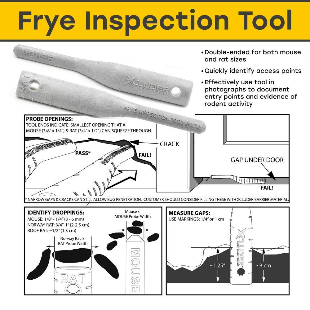 Xcluder Stainless Steel Wool Fill Fabric Large DIY Kit with Inspection Tool 162758FIT