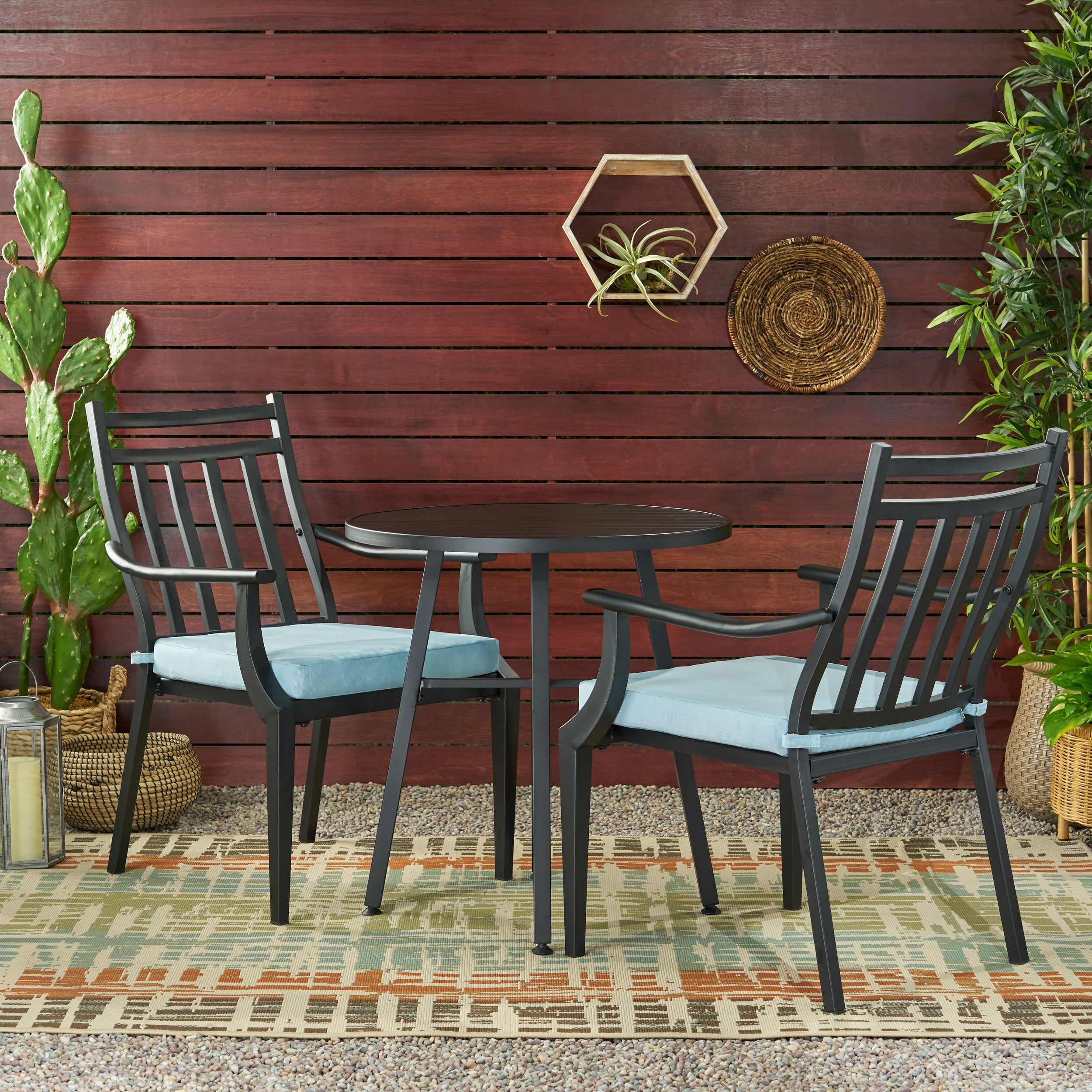 Olive Outdoor 3 Piece Bistro Set with Cushions