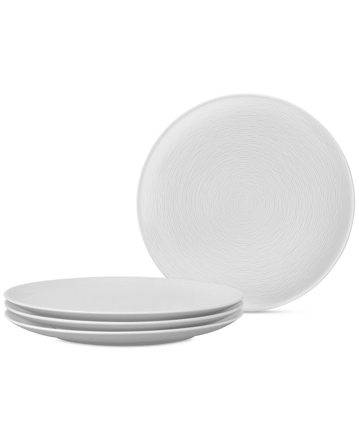 Noritake Swirl Coupe Dinner Plates Set of 4