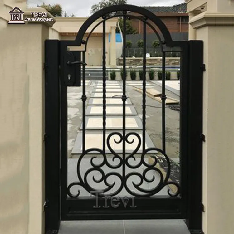 Outdoor Modern Wrought Iron Small Main Gate Design Metal Single Door for Sale