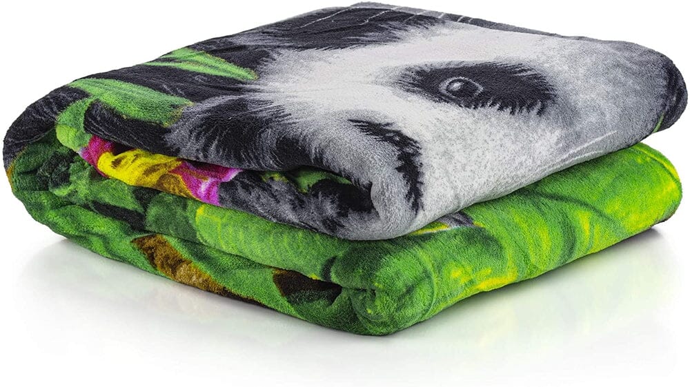 Precious Pandas Super Soft Plush Fleece Throw Blanket