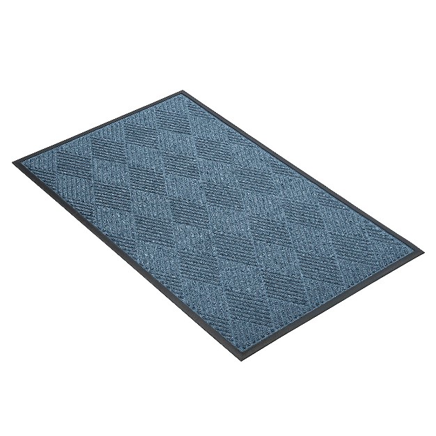 Blue Solid Doormat 2 x27 x3 x27 Hometrax