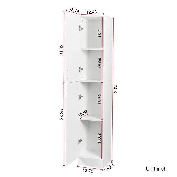 Wood Freestanding Cabinet with 2 Doors