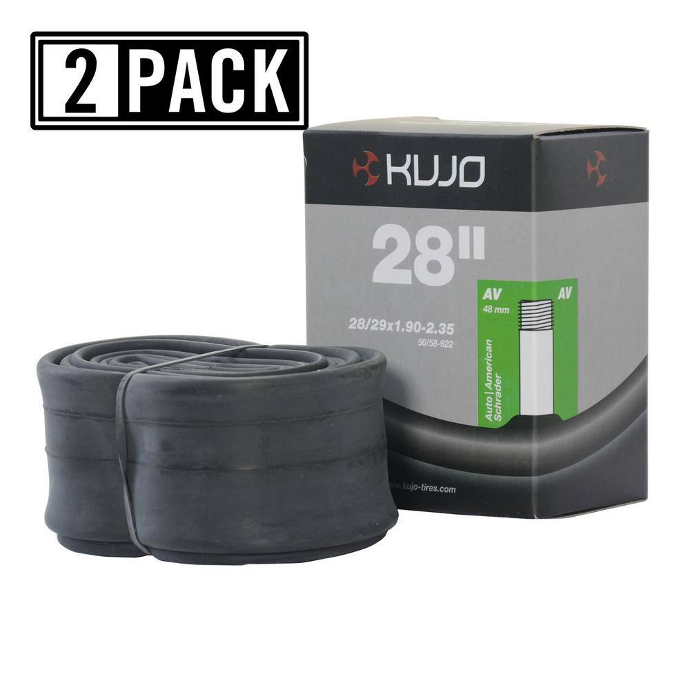 Kujo 29 in. x 1.90 in.2.35 in. Schrader (American) 48 mm Bicycle Tube (2-Pack) 553042-P