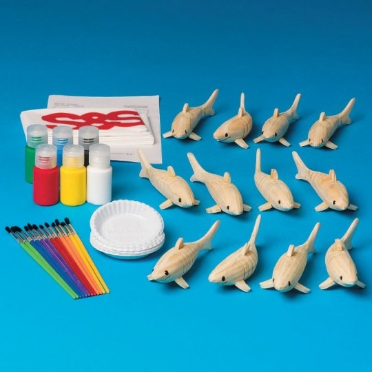 S S Worldwide Flexible Wooden Shark Craft Kit (mak...