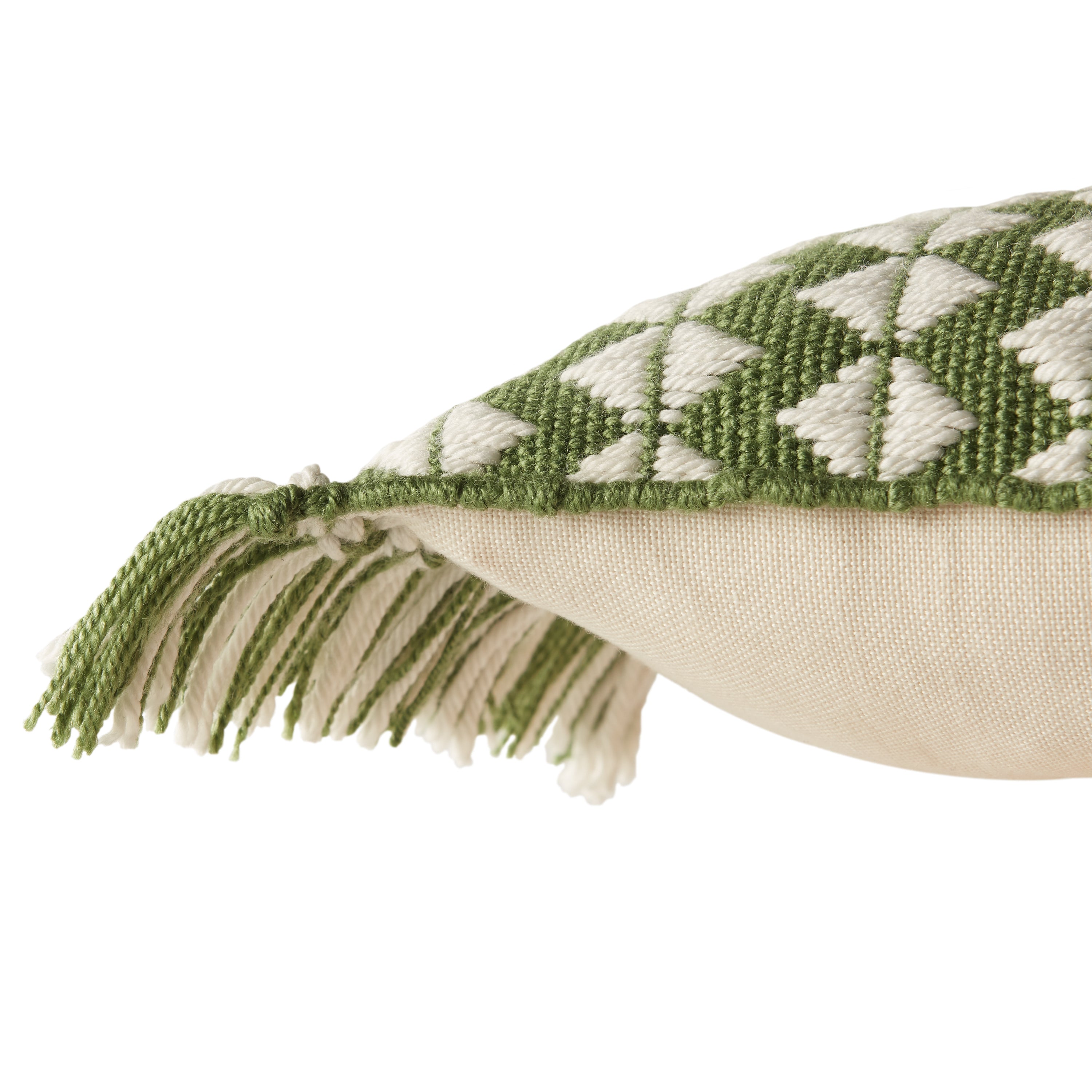 Chesa Perdita Indoor/Outdoor Green & Ivory Pillow