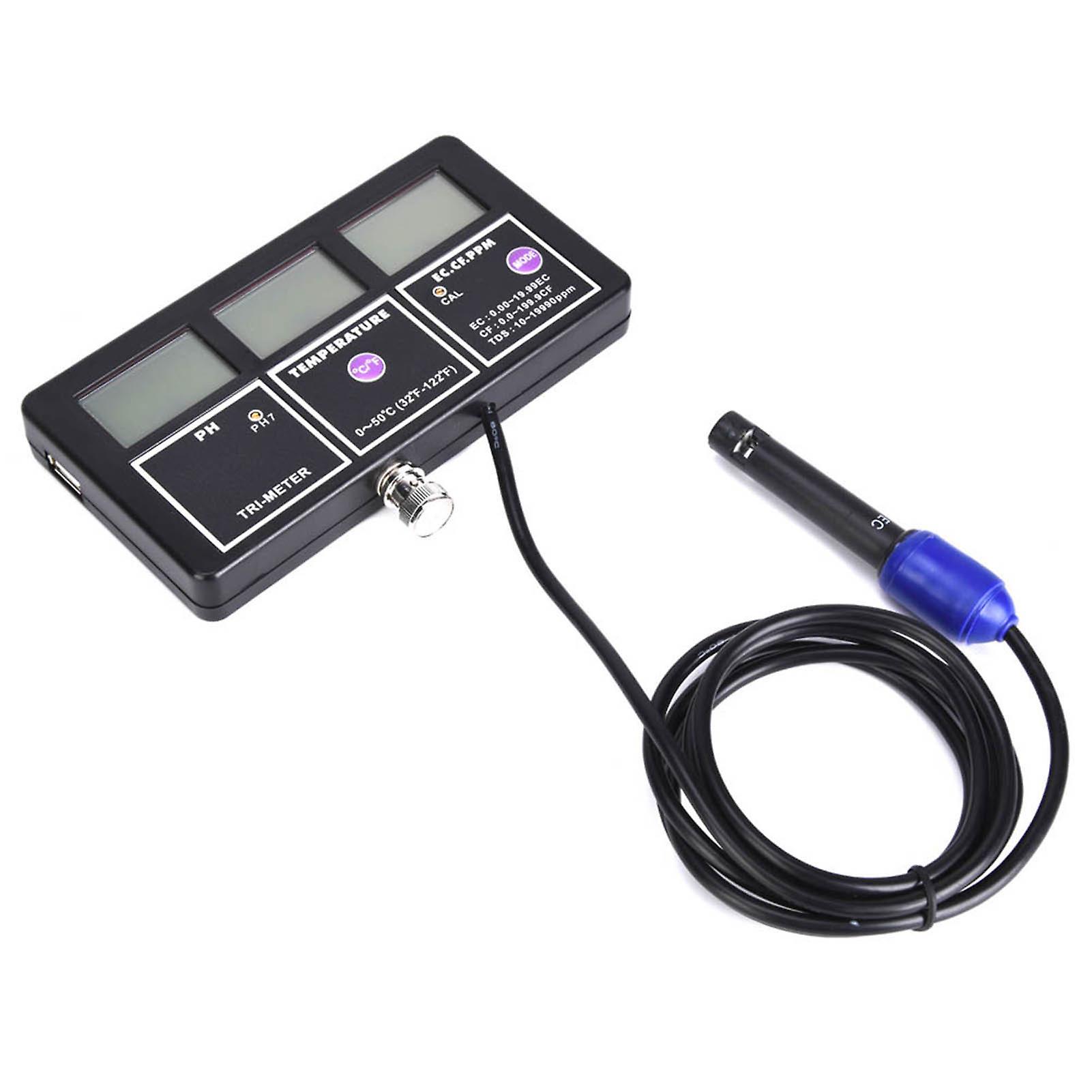 Ph-116 Water Quality Tester Monitor Ph Meter Multi-parameter Meter For Test Ph / Temperature / Ec / Cf / Mv / Tds110v Us Plug