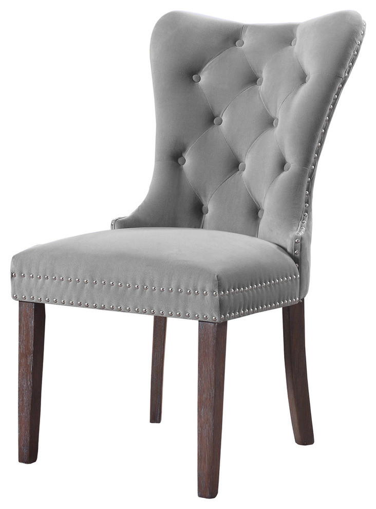 Julia Velvet Dining Side Chairs  Set of 2   Transitional   Dining Chairs   by Furniture Import  ampExport Inc.  Houzz