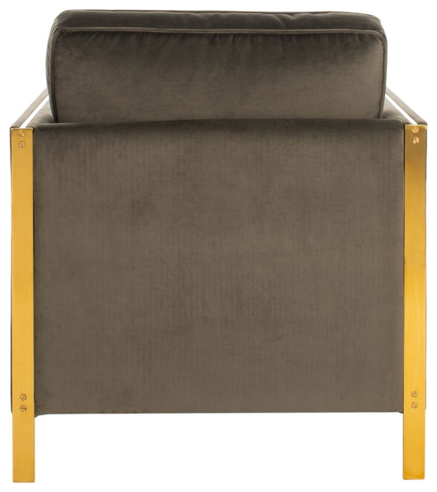 Bambi Club Chair Dark Grey / Gold   Contemporary   Armchairs And Accent Chairs   by Love Sofa  Houzz