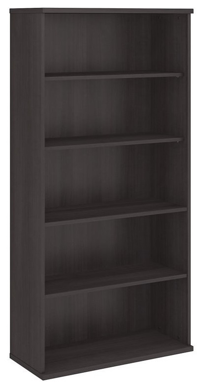 Home Square 5 Shelf Engineered Wood Bookcase Set in Storm Gray (Set of 2)   Transitional   Bookcases   by Homesquare  Houzz