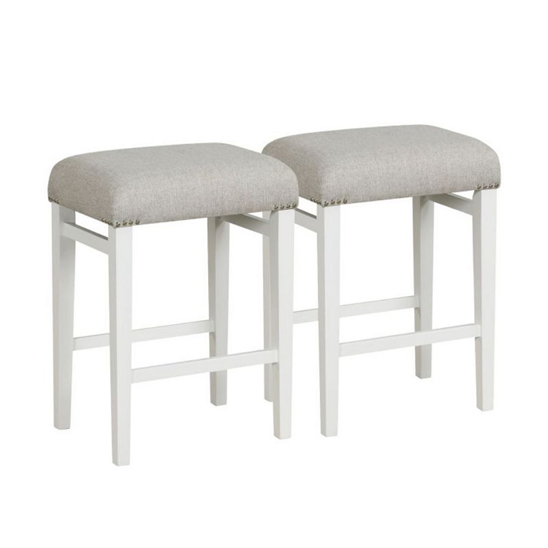 Hivago 2 Pieces Inch Backless Barstools with Padded Seat Cushions