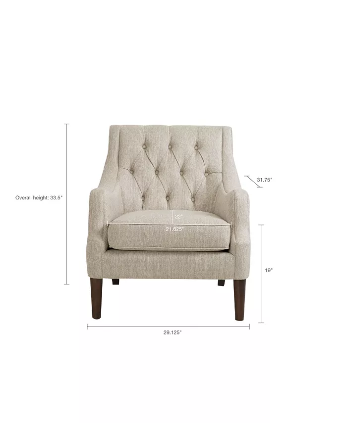 Furniture Madison Park Qwen Tufted Accent Chair