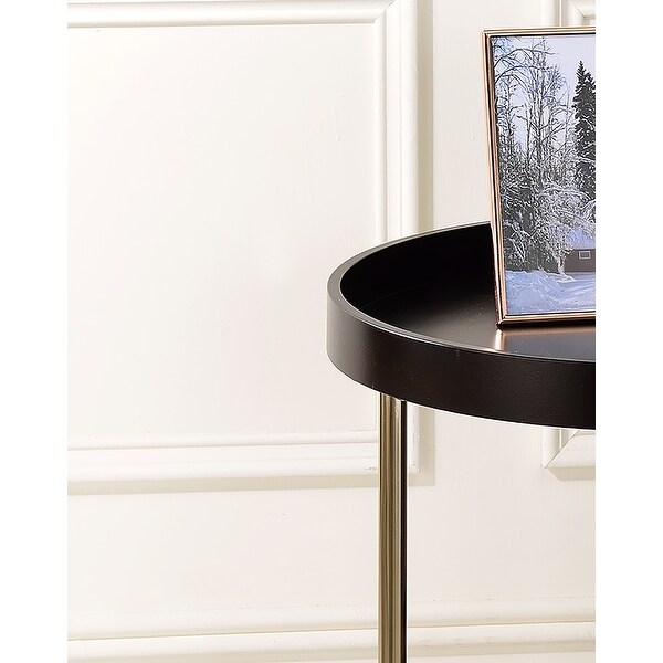 21.75 In Edie Mid Century Lipped Edge Side Table