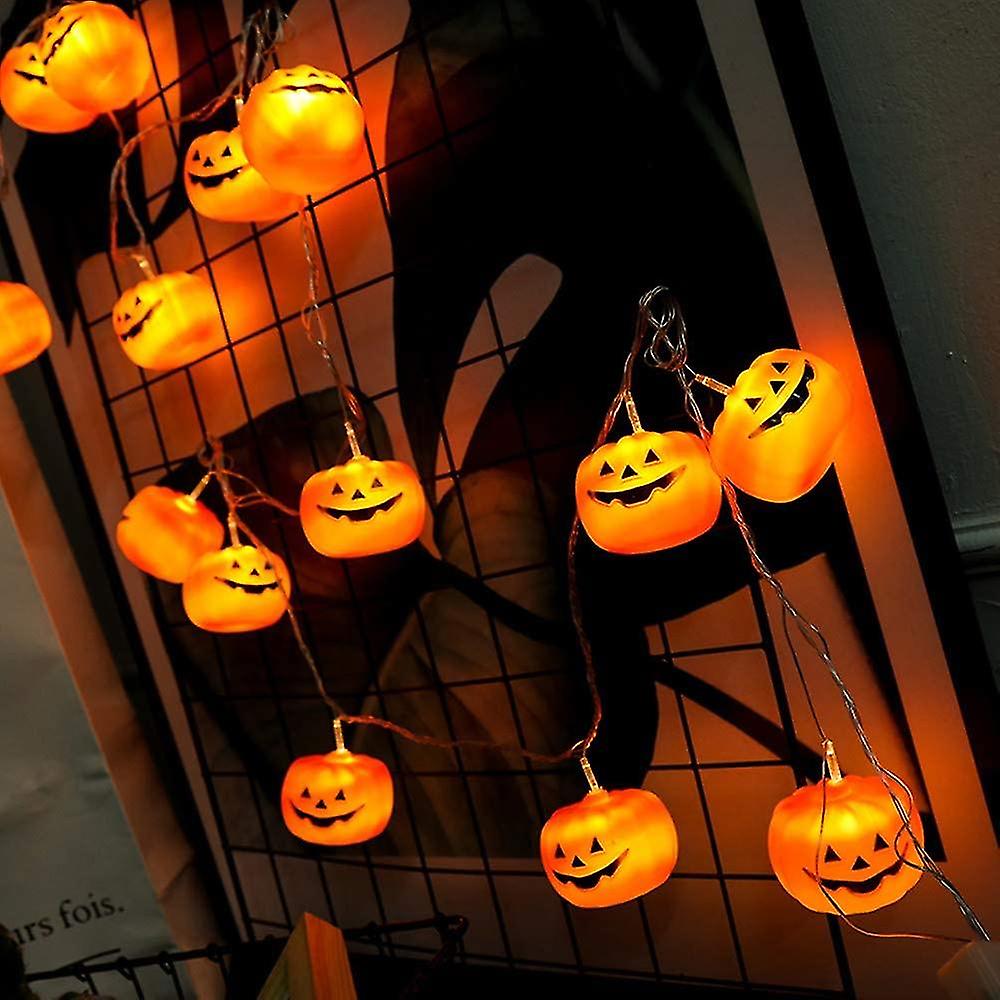 Dww-halloween String Lights， Led Pumpkin Lights， Holiday Lights For Outdoor Decor，2 Modes Steady/flickering Lights(20 One Pumpkin Lights， 9.8 Feet) (p