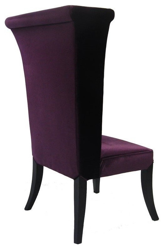 Armen Living Mad Hatter Upholstered Modern Velvet Dining Chair in Black   Contemporary   Dining Chairs   by Homesquare  Houzz