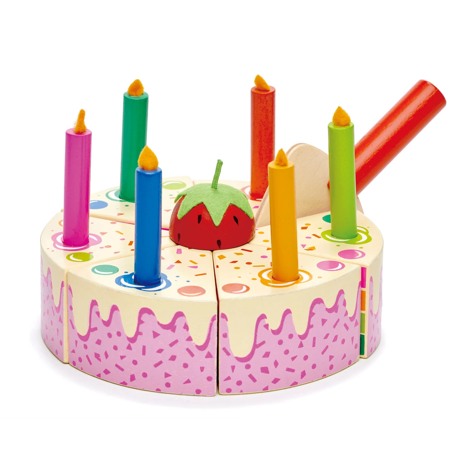 Rainbow Birthday Cake - Wooden Toy Set by Tender Leaf Toys