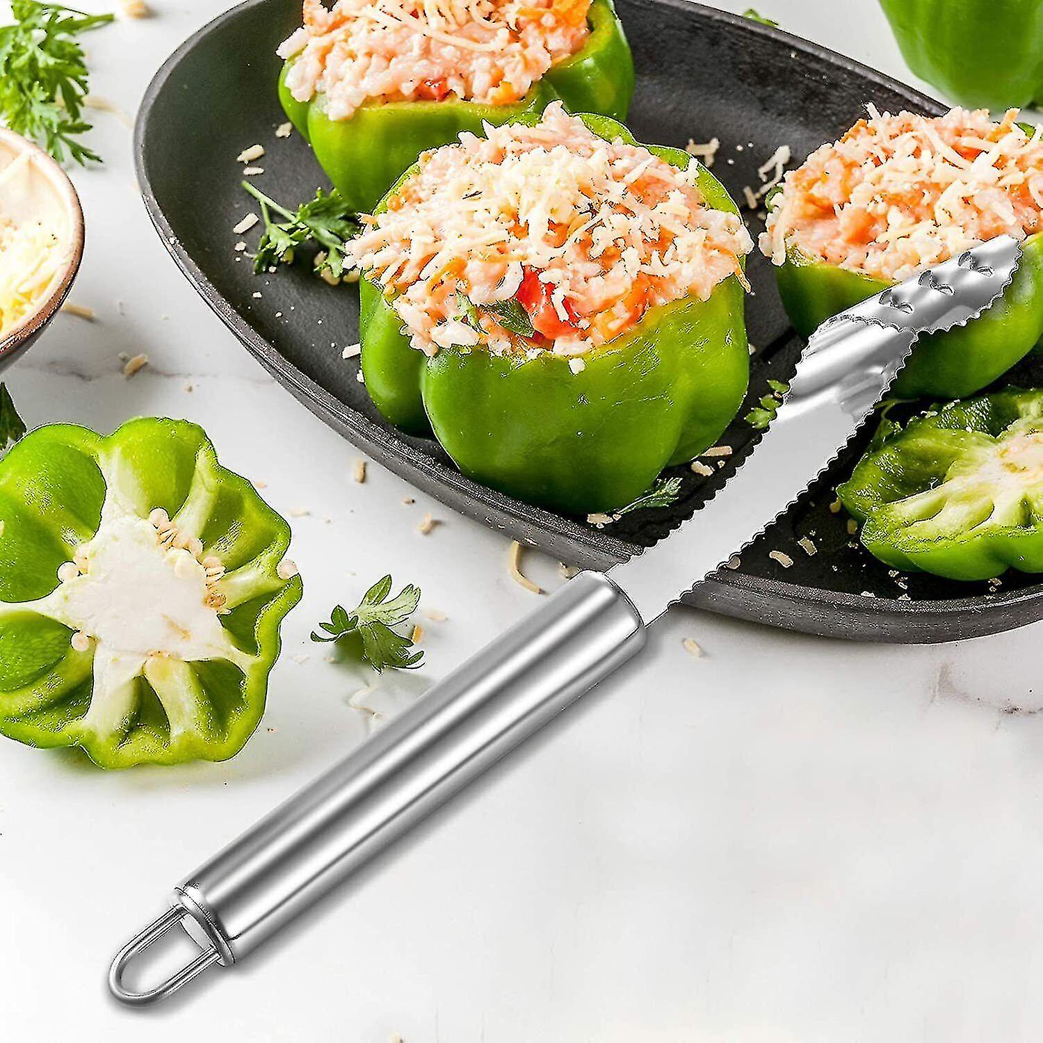 Stainless Steel Chili Corer Remover Seed Remover Jalapeno Pepper Corer Tools