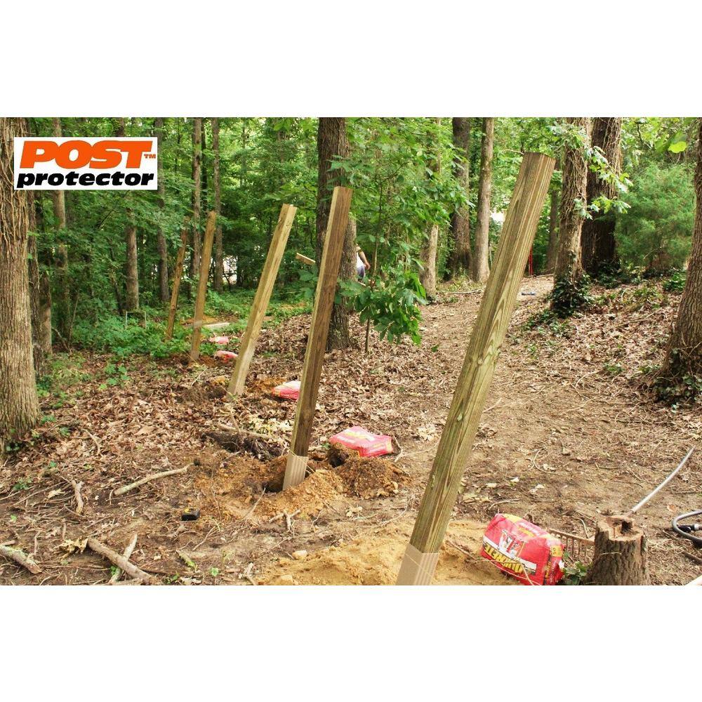 Post Protector 4 in. x 6 in. x 42 in. In-Ground Fence Post Decay Protection 4642