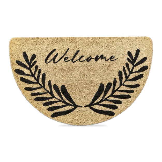 Welcome Fern Shaped Coir Doormat