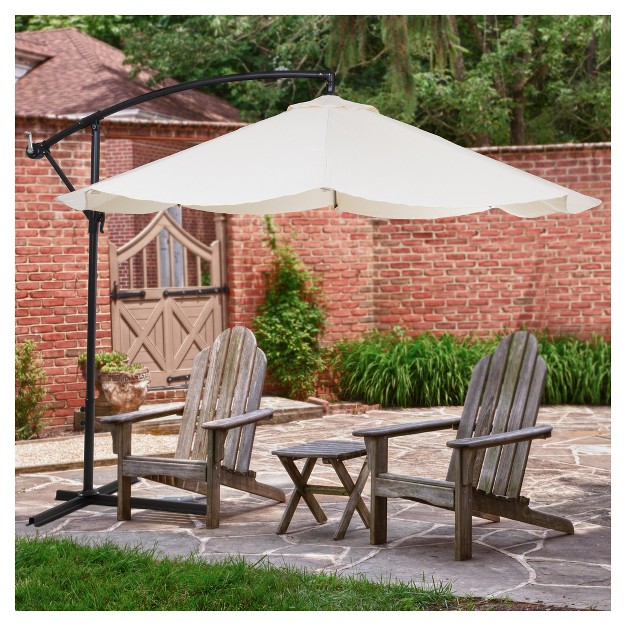 Offset 10 x27 X 10 x27 Aluminum Hanging Patio Umbrella Off white Pure Garden