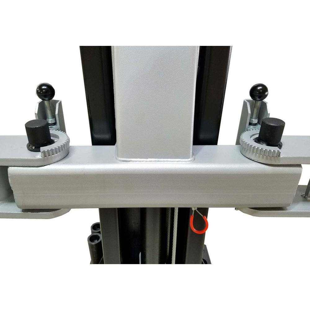 TUXEDO Asymmetric 2 Post Car Lift Clear Floor 9000 lbs. Capacity Heavy Duty in Black TP9KAC-TUX