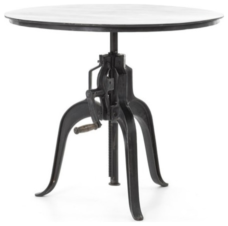 Ailse Crank Adjustable Side Table  Black   Industrial   Side Tables And End Tables   by Virgil Stanis Design  Houzz