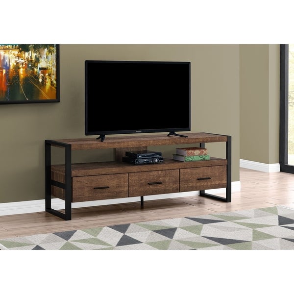 Tv Stand， 60 Inch， Console， Media Entertainment Center， Storage Drawers， Living Room， Bedroom， Metal， Laminate