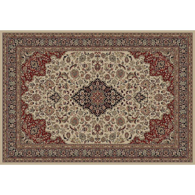 Merinos Kashan Medallion Framed Rug