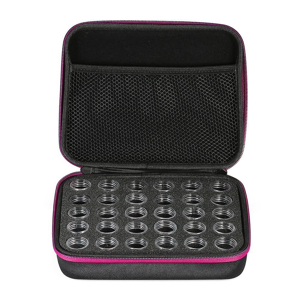 30-bottles Diamond Painting Box Shockproof Drop-proof Double-zipper Closure Embroidery Rhinestones Storage Container Case--rose Red  Style 3