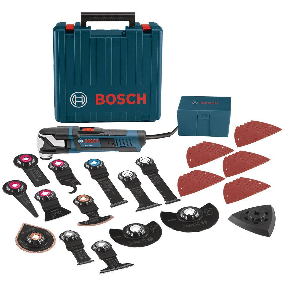 Bosch 5.5 Amp Corded StarlockMax Oscillating Multi-Tool Kit with Case (40-Piece) GOP55-36C2