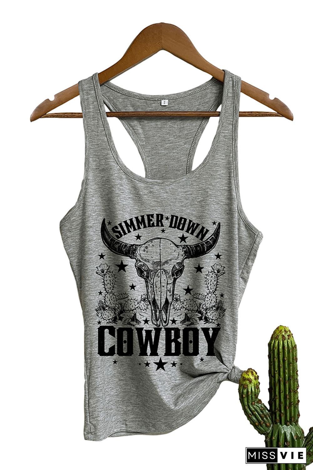 Simmer Down Cowboy Sleeveless Tank Top Wholesale