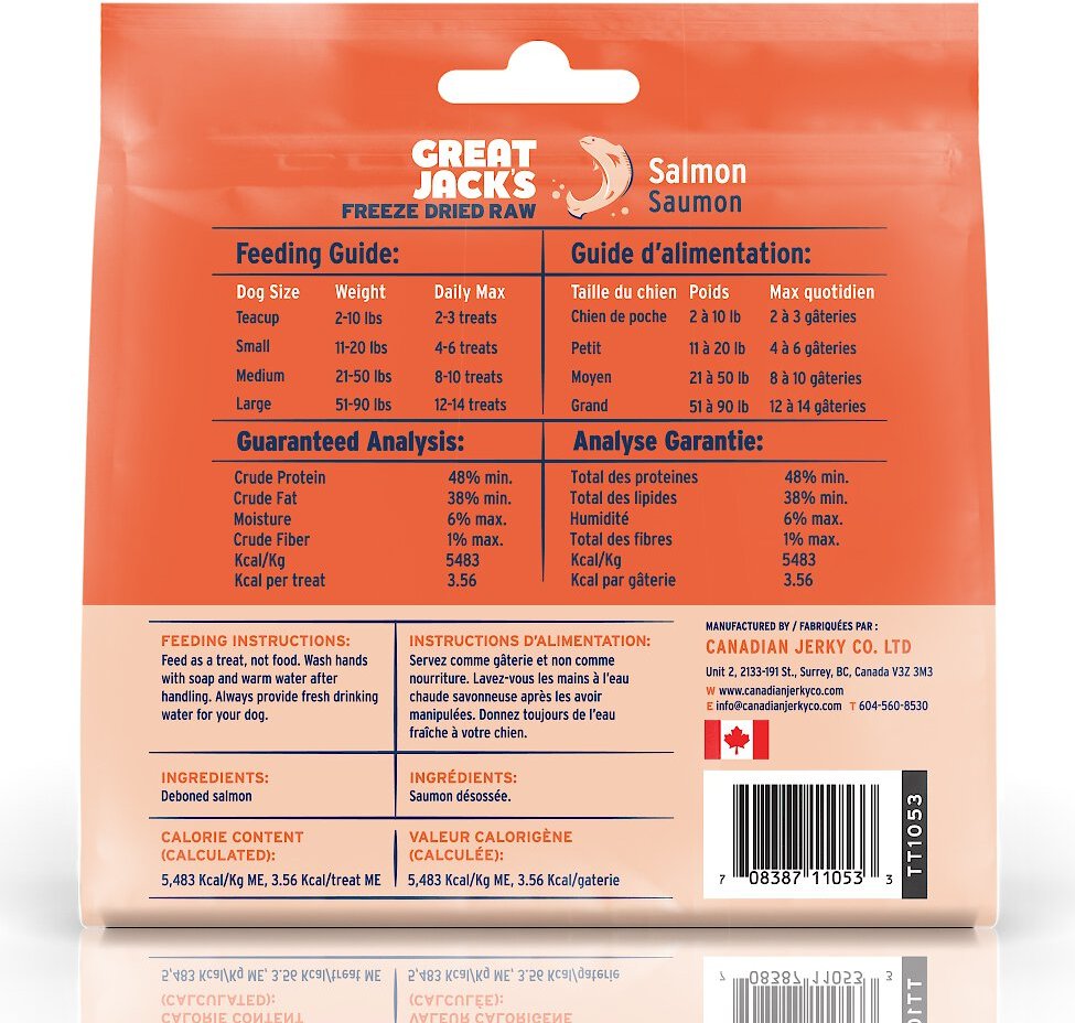 Great Jack's Freeze-Dried Salmon Dog Treats