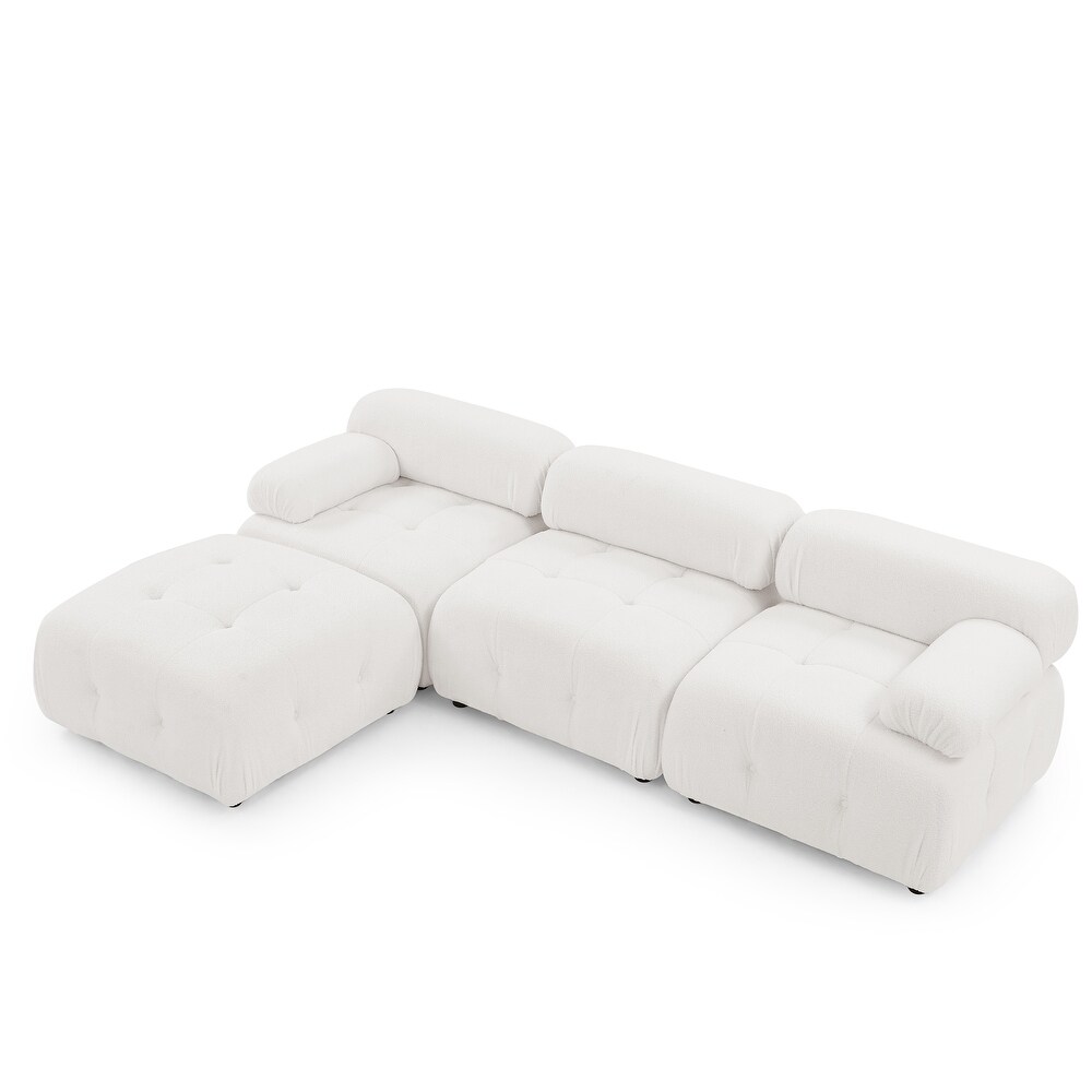 Ouyessir Modern Velvet Upholstered Large Modular Sectional Sofa