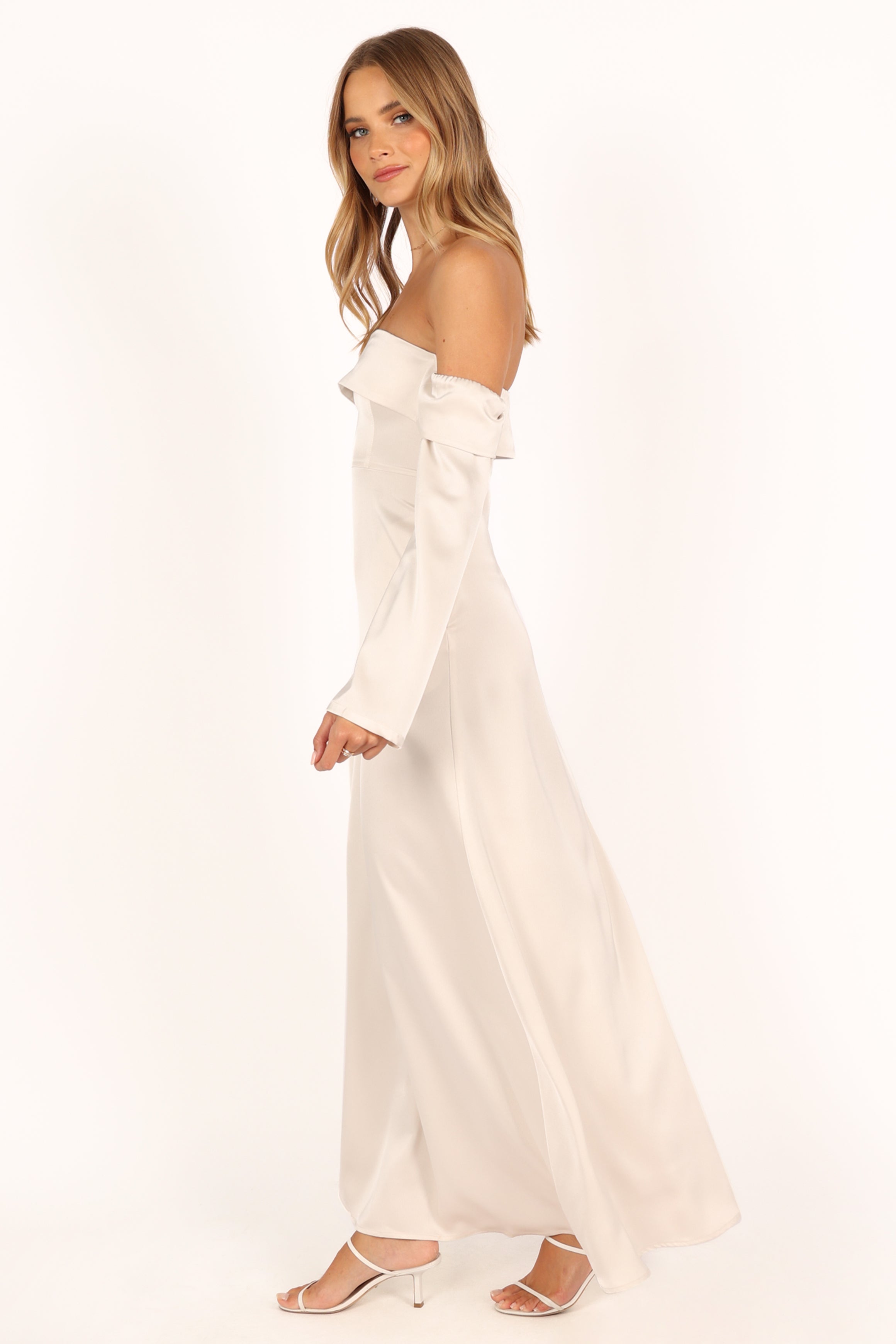 Gigi Off Shoulder Maxi Dress - Cream