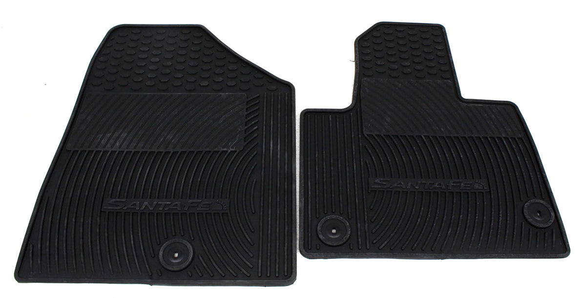 OEM Black 4pc All Season Floor Mat Set For Hyundai Santa Fe Sport