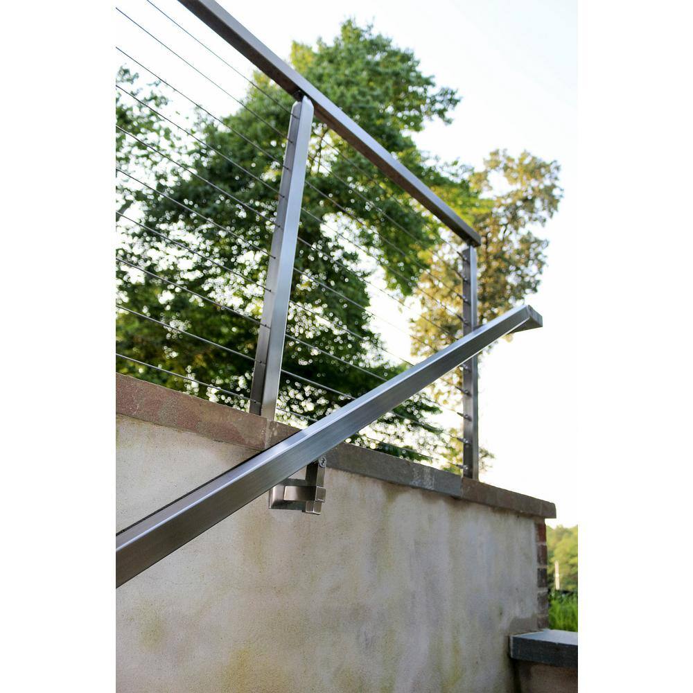 Square Magnetar 2.5 in. Stainless Steel Handrail Wall Bracket HBWA.014