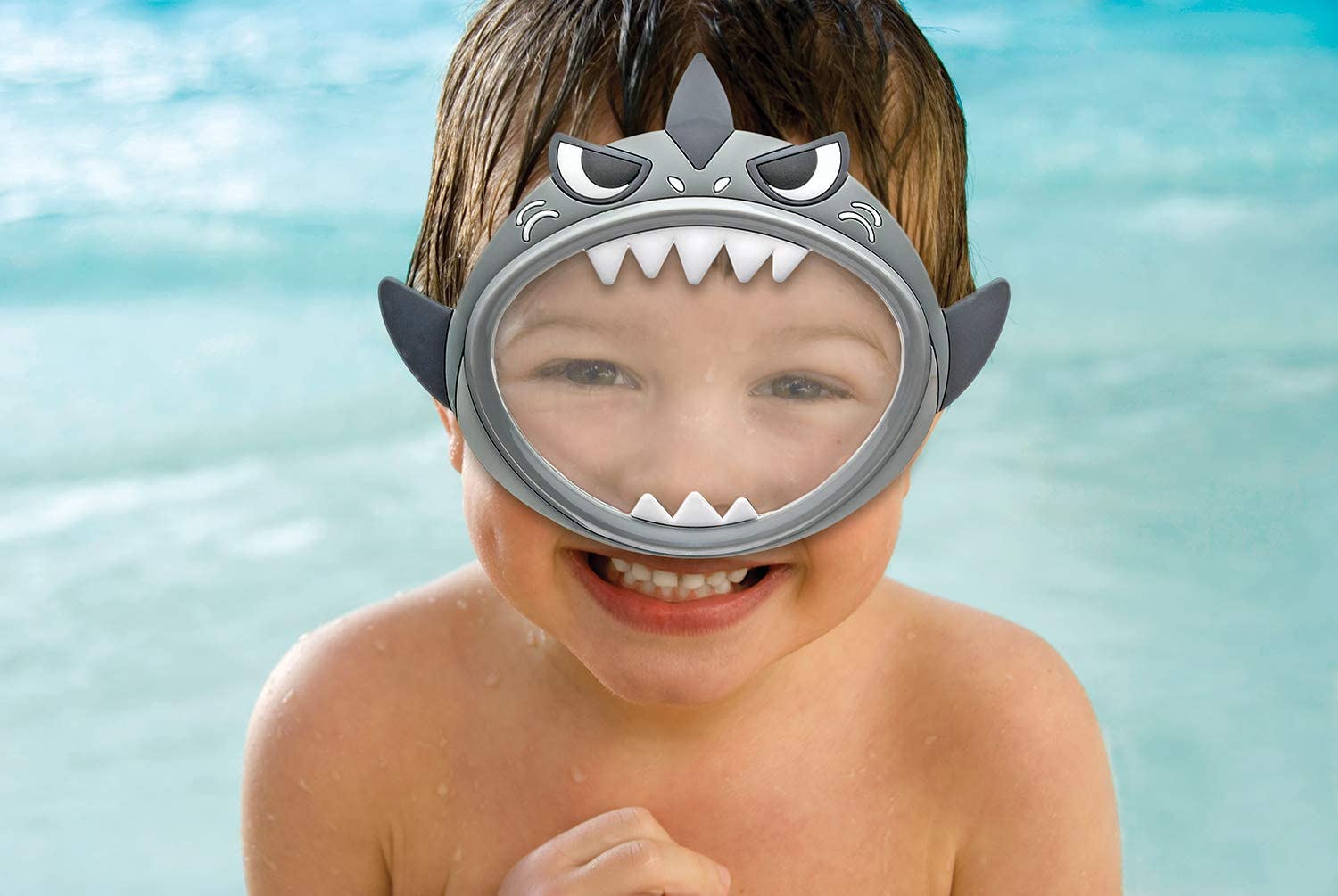 Gray Shark Scuba Swim Mask Swimming Pool Accessory for Kids