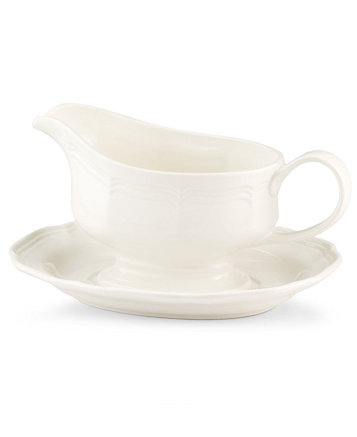 Mikasa Dinnerware French Countryside Gravy Boat and Tray