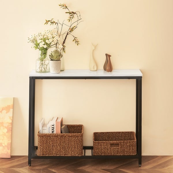 CO-Z Modern Entryway Console Table w Open Lower Shelf