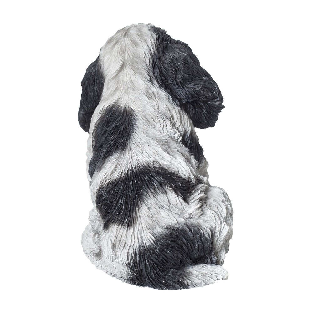 Black   White Cocker Spaniel Statue