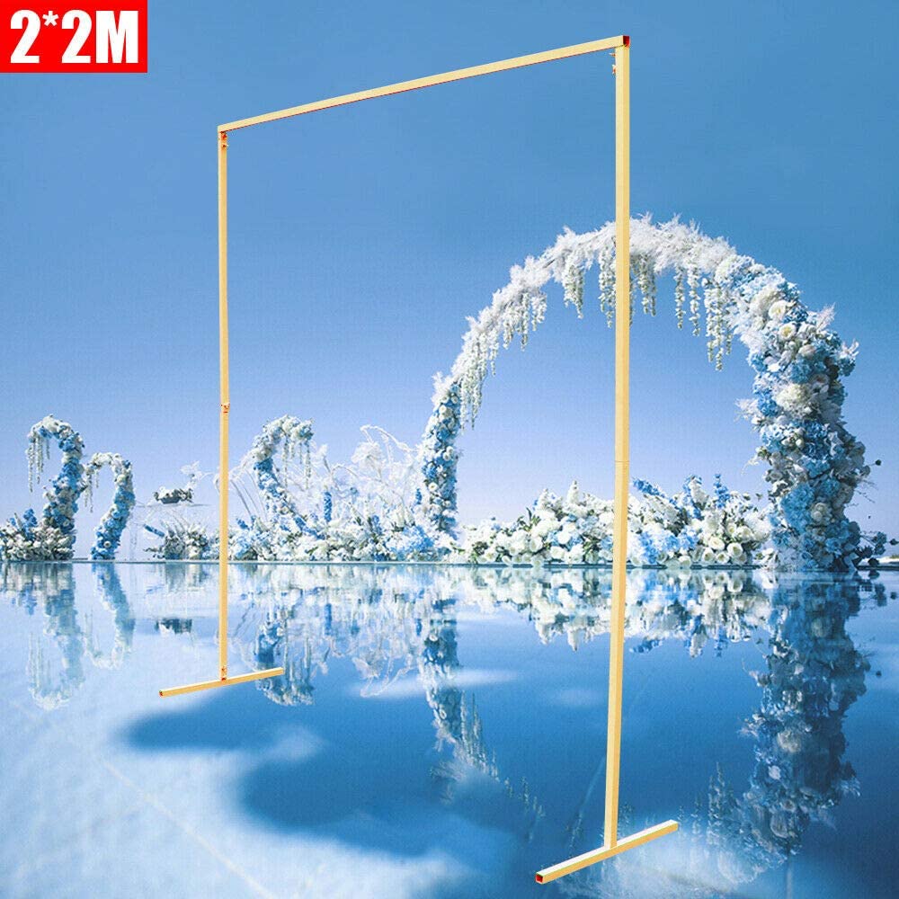 MONIPA Metal Framework Backdrop Stand Square Wedding Arch Garden Climbing Plants Arbor Party Backdrop Entrance Decoration