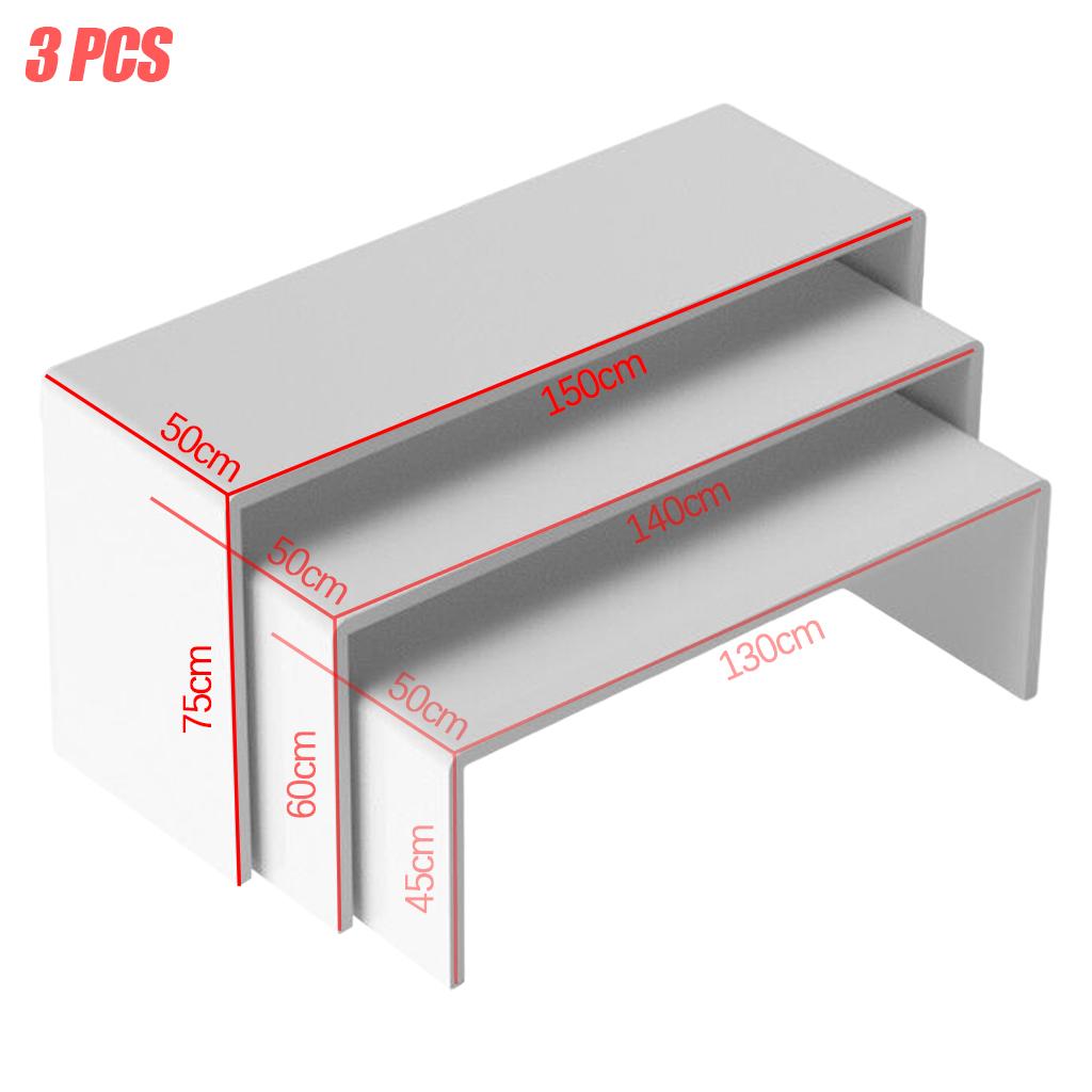 3Pcs Tiered Acrylic Stands, Display Riser Holder Display Stand, for Cupcakes White