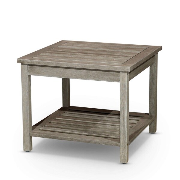 Longs Peak Eucalyptus 2Shelf Side Table，Espresso