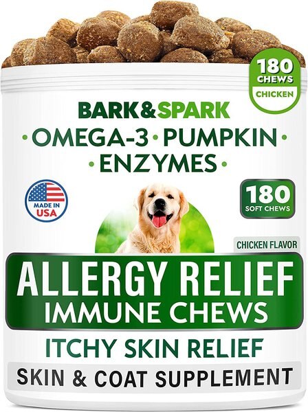 BarkandSpark Allergy Relief Immune Dog Treats Supplement