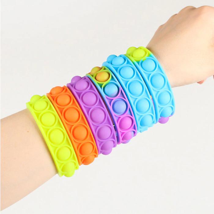 Stuff Certified® Pop It Bracelet - Fidget Anti Stress Toy Bubble Toy Silicone Yellow-Green