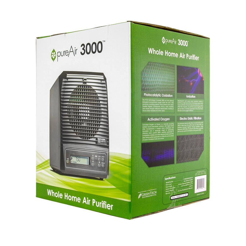 GreenTech Environmental Whole Home Purification Cleans Air and Surfaces Easy Setup and Easy Use pureAir 3000