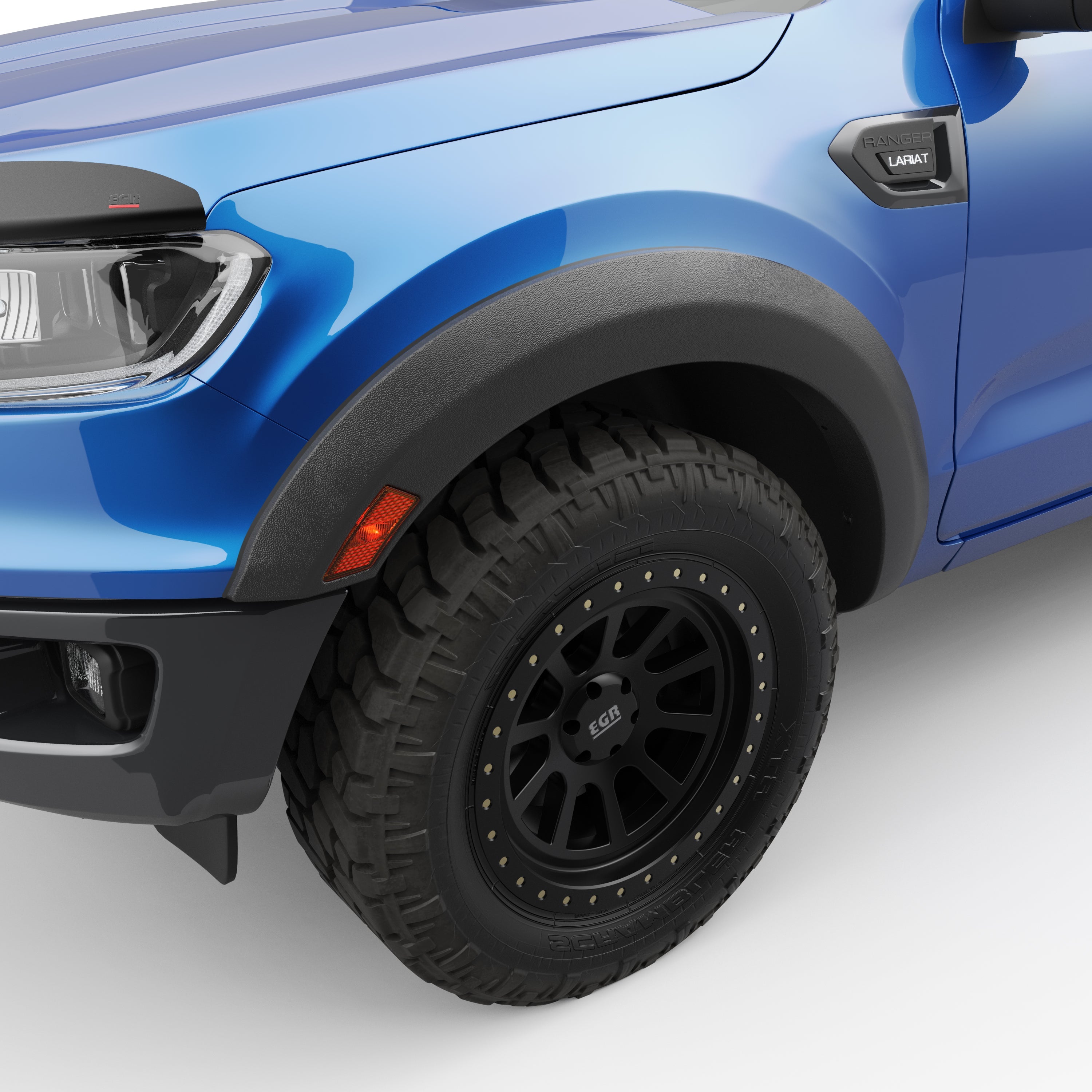 EGR 2019-2022 Fits Ford Ranger XL XLT Lariat Extended Cab Crew Cab Pickup 4 Door Set Of 4 Baseline Standard Style Fender Flares BLF2007