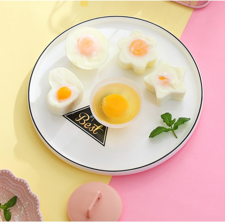 4 Pcs/Set Cute Egg Cooker Tools With Plastic  Brush