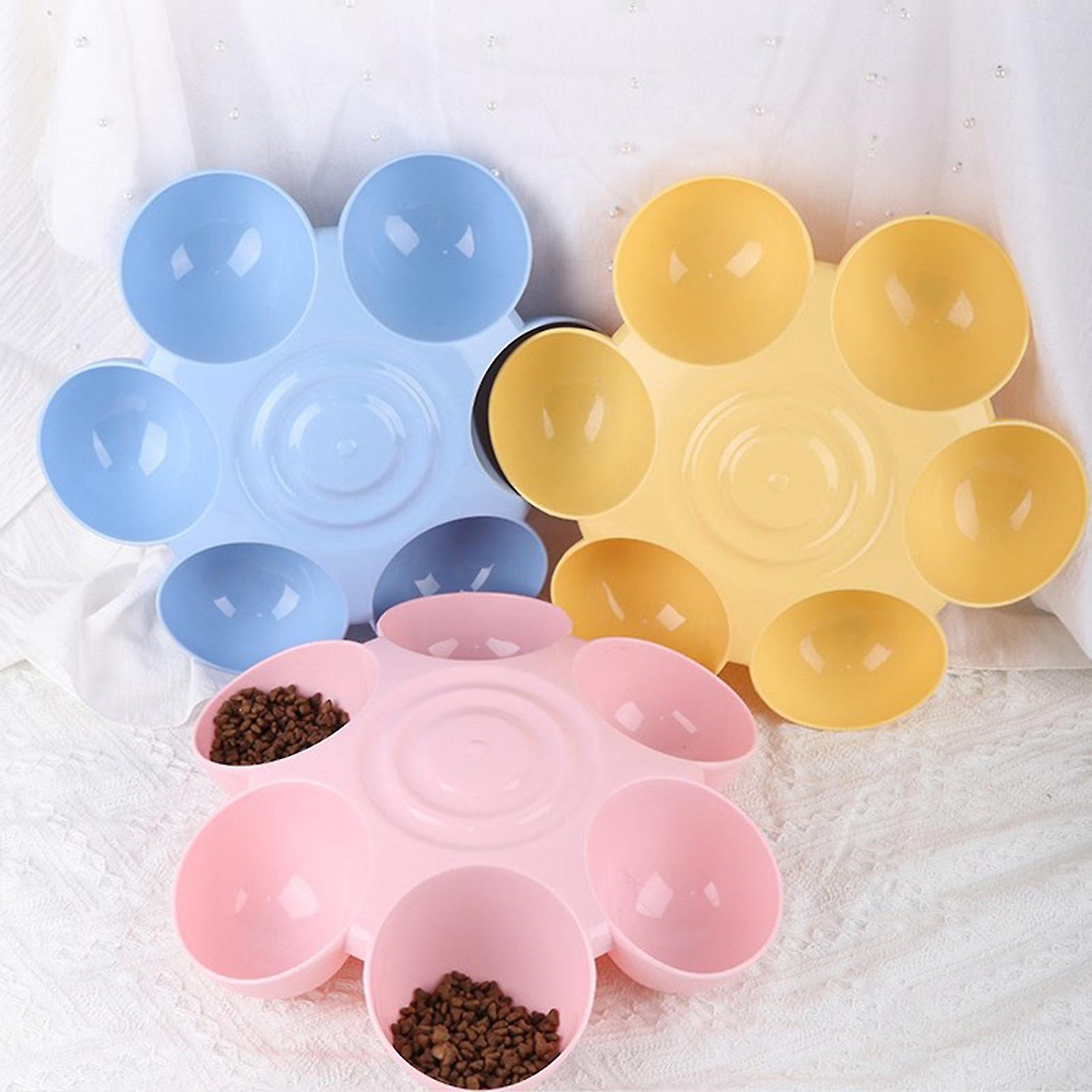 Cat Food Bowl For Multiple Cats Non-slip 4 Inches Tilted Safe Plastic Dish