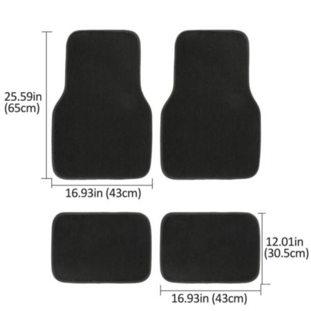 Autocraft Car and SUV Floor Mat， Black Carpet， Deluxe， Universal， 4 Piece